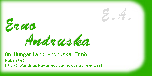 erno andruska business card