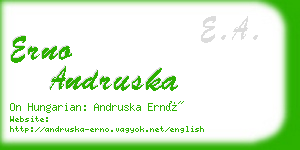 erno andruska business card